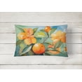 thumbnail image 3 of Florida Orange Blossom in Watercolor Fabric Decorative Pillow 12 in x 16 in, 3 of 4