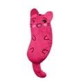thumbnail image 2 of Cartoon Expression Catnip Plush Toy Soft Teething Chew Toy for Cats Self-entertainment Interactive Pouncing Pet Accessory, Rose Red, 2 of 8