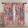 thumbnail image 5 of Blackout Kids Curtains,Multicolor Paisley and Floral Pattern Childrens Insulated Curtains Set Of 2,Bedroom Essentials,Toddler Room Decor 52x63in(132x160cm), 5 of 5
