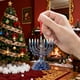 thumbnail image 4 of Ireezec Hanukkah Ornament with Star of Snowflake Design - Blue Enamel Metal Hanging Decor for Car Mirror Holiday Tree Window Display Jewish Festival of Lights Gift, 4 of 8