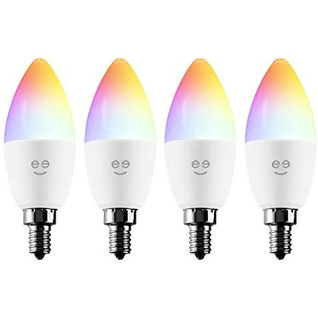 

Geeni Prisma Plus Candle Wi-Fi LED Smart Bulb B11 Candelabra 4W E12 Base 350lm Tunable and Dimmable RGB Bulb Works with Alexa and The Google Home No Hub Required (4 Pack)