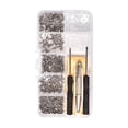 thumbnail image 2 of 500x Screws and Bolts Set Eyeglasses Repair Tool Kit, Eyewear Ear Hook Silicone Nose Pads Spectacles Micro Screwdriver Glasses Cloth Zulema Reparación de anteojos, 2 of 3