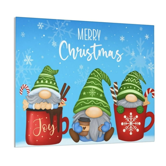Fuzoiu Merry Christmas Gnome Print Canvas Wall Art for Bathrooms,Wall Decor for Bedroom,Framed Artwork for Wall,Modern Wall Decorations Prints Picture for Kitchen Home