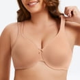 thumbnail image 5 of MELENECA Women's Minimizer Seamless Unlined Comfortable Plus Size Underwire Bra Cappuccino 38DD, 5 of 6