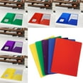 thumbnail image 3 of 2 Pocket Folders with Fasteners, Tear-Resistant, Long Lasting, Includes Labels, Pocket Folders with Prongs, Colored Heavy Duty Pocket Folders with Business Card Slot, Letter Size, 1Pack Random, 3 of 8