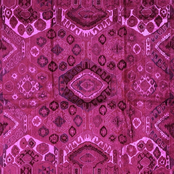 Ahgly Company Indoor Square Southwestern Purple Country Area Rugs, 5' Square
