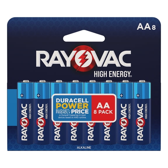 Rayovac High Energy AA Batteries (8 Pack), Double A Batteries