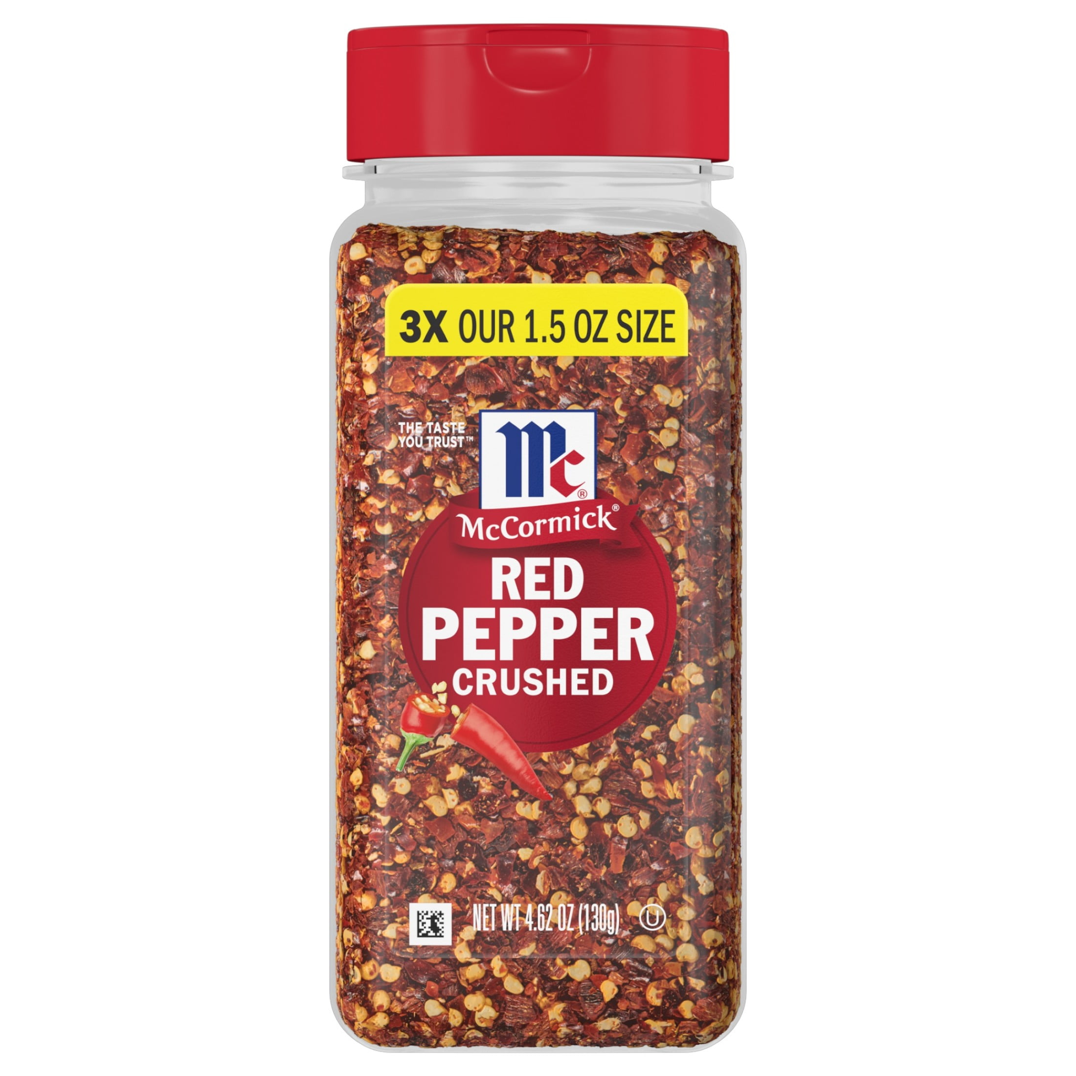 (6 pack) McCormick Non-GMO Kosher Crushed Red Pepper, 4.62 oz Bottle