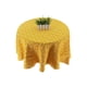 thumbnail image 1 of Mantel redondo de meioro, mantel de lino y algodón, color amarillo, de sarga nórdica, para mesa redonda, 1 of 5