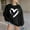 Black, variant on Hatchima Womens Tops Clearance,Women's Fashion Long Sleeves Round Neck Christmas Print Loose Tops,Blouse Sweatshirts