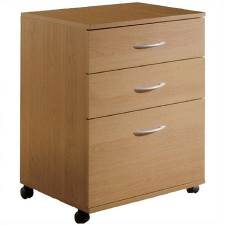 Bowery Hill 3 Drawer Lateral Mobile Filing Cabinet In Natural