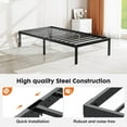 thumbnail image 6 of Twin Bed Frame with Headboard Metal Platform Bed Frame No Box Spring Needed Non-Slip Design Twin Size Easy Assembly Black, 6 of 8