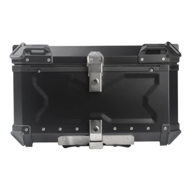 Baúl genérico Zulema para motocicleta de aluminio para guardar el equipaje 80L Negro