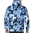 thumbnail image 7 of Fotbe Men's Hoodie with Evil Eye Pattern - Kangaroo Pocket Pullover Hooded Sweatshirt, Perfect for Daily Wear, Travel, and Home-Large, 7 of 7