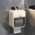 thumbnail image 4 of Caja de pañuelos montada en la pared para inodoro resistente al agua sin perforaciones caja de almacenamiento para baño, 4 of 8