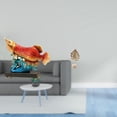 thumbnail image 2 of Adorno de mesa de resina y metal con forma de hoja de arowana. Figura decorativa de prosperidad. Escultura abstracta nórdica y creativa para la entrad, 2 of 8