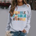thumbnail image 2 of Fiaer Thanksgiving Women Sweatshirts Letter Graphic Plus Size Pullover Long Sleeve Fashion Crew Neck Baggy Tops Grey L, 2 of 4
