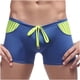 thumbnail image 1 of Calzoncillos de natación de secado rápido de aguas termales con cordón a rayas de color sólido de cintura baja para hombres Pompotops qyievc7581, 1 of 3
