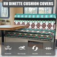 thumbnail image 4 of Uorisanigo RV Dinette Cushion Covers - Replacement Southwestern Aztec Tribal Sofa Furniture Covers for RV Camper - Portable Camper Accessories(1 Bench Cover & 1 Backrest Cover), 4 of 7