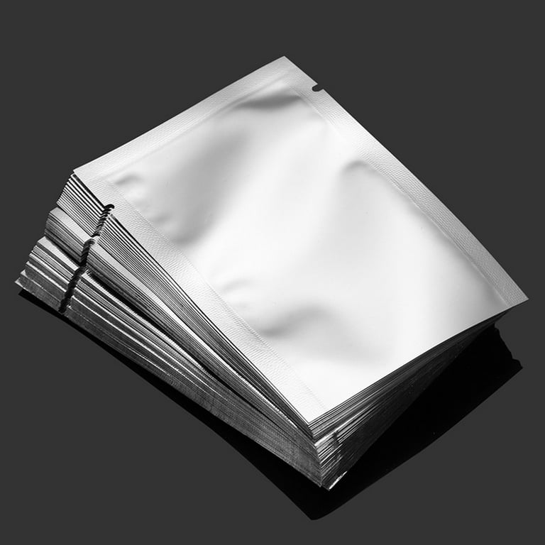 5.75 x 2.88 Heat Seal Aluminum Foil Vacuum Bag 3 Sides Sealed Storage Bag,  pack of