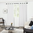 thumbnail image 5 of ZOPZO Total Blackout Curtains Double Layer Thermal Insulated, White, 52W x 45L Inch, Window Drapes for Bedroom Living Room Office, Set of 2, 5 of 7