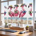 thumbnail image 4 of Indoor Elastic TV Cover for 32 Inch Flat Screen TVs,Summer Seaside Beach Flamingo Stretch TV Screen Protector Smart Television Protection Covers TVs Enclosure,Watercolor Shell Hat Bow, 4 of 9