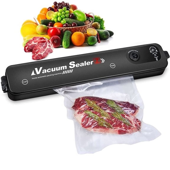 Vacuum Sealer Food Sealer Auto Vacuum Food Sealers Vacuum Packing Machine for Food Preservation Dry & Moist Universal Moisture Proof Black Mountdog