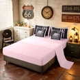 thumbnail image 5 of Manfei Jungle Bear Queen Bedding, Retro US Flag Bedding Comforter Set Queen, Pink Grey Black, Pink Reversible 7 Pieces, 5 of 6