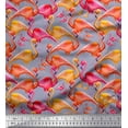 thumbnail image 1 of Soimoi Viscose Chiffon Fabric Flamingo Bird Printed Craft Fabric by The Yard 42 Inch Wide, 1 of 3