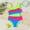 Multicolour, variant on HOWPAY Girls One Piece Swimsuit Color Block Sleeveless Quick Dry Bathing Suit Beach Vacation Pool Party Summer Outfit Swimwear Multicolour