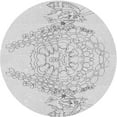 thumbnail image 1 of Ahgly Company Machine Washable Indoor Round Transitional White Smoke Area Rugs, 5' Round, 1 of 7