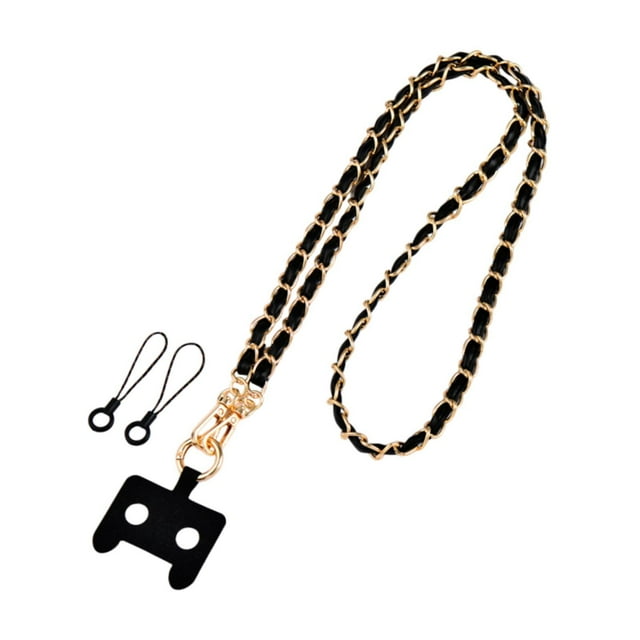 TISHITA Phone Lanyard Detachable Portable Necklace Strap for Mobile Climbing Outdoor Black