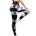 thumbnail image 2 of qolati Workout Leggings for Women Sporty Solid Color High Waisted Yoga Pants Tummy Control Compression Running Gym Joggers Sweatpant, 2 of 3