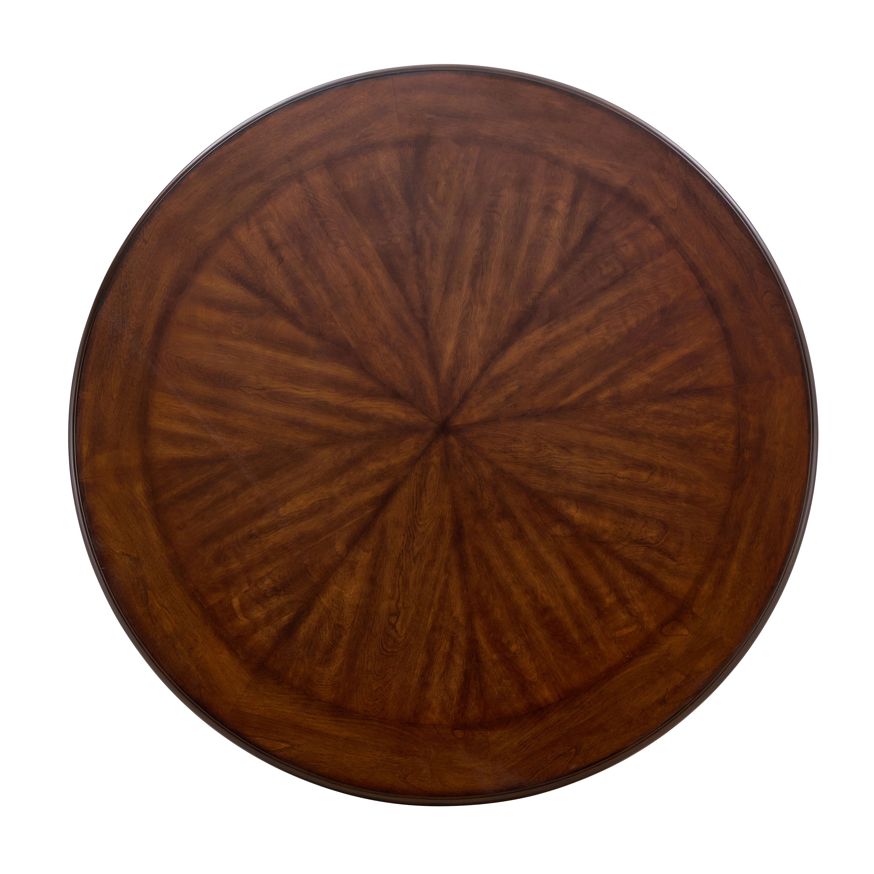 Euroco 46" Round Dining Table for 4, Modern Kitchen Table with Metal Legs for Kitchen Dining Room,Living Room,Small Spaces,Brown