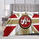 thumbnail image 3 of Manta de microfibra ultra suave de los San Francisco 49ers, manta de microfibra, manta cálida de lujo para todas las estaciones, para ropa de cama, sofá y viajes, 3 of 5