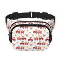 thumbnail image 1 of Lsque Sac Banane Carré à Double Couche avec Motif d'Animaux de Ferme, Tissu en Sergé Durable avec Ceinture Réglable, Randonnée en Plein Air, Course, Voyage, 1 of 9