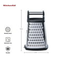 thumbnail image 4 of KitchenAid Steel Box Grater with Detachable Container and Soft-Grip Handle, Black, 4 of 11