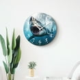 thumbnail image 4 of Modern Wall Clock Battery Operated Analog Clock with Quality Quartz Non-Ticking,Decorative for Kitchen-Scary Great White Shark (14inch), 4 of 4