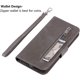 thumbnail image 4 of Funda tipo billetera para iPhone 6 iPhone 6s, bolso de bolsillo con 5 ranuras para tarjetas Funda con tapa de cuero de PU con correa para la muñeca Cubierta de soporte de TPU - Gri, 4 of 4