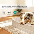 thumbnail image 3 of Exclusivo Mezcla Orthopedic Dog Bed with Washable Cover 42"x28", Jacquard Fluff Pet Sofa Bed with 2-Sided Bolsters for Large Dogs, Ivory, 3 of 9