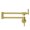 Gold, variant on Strictly Sinks Wall Mounted Pot Filler Faucet Double Joint Swing Arm Rotatable Folding Spout Faucet
