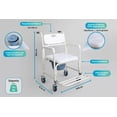 thumbnail image 2 of Gambimedic Silla Comodo con Ruedas 3 En 1 Bloqueo Baño Inodoro Respaldo Ligera Bano Descansapies, 2 of 9
