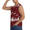 thumbnail image 3 of Daiia Christmas Tree Buffalo Plaid Printed Men's Tank Tops,Casual Soft Sleeveless Gym Muscle Shirts Bodybuilding Tee-3X-Large, 3 of 8