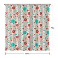 thumbnail image 5 of Pioneer Flower Floral Print Pattern Shower Curtain 72"x72", Bathroom Decorative Shower Curtain Set with 12 Hooks, Waterproof Washable, 5 of 6