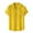Yellow, variant on Male Summer Hawaii Solid Shirt Short Sleeve Pocket Lapel Collar Button Shirt