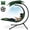Green, variant on Best Choice Products Hanging LED-Lit Curved Chaise Lounge Chair for Backyard, Patio w/ Pillow, Canopy, Stand - Navy