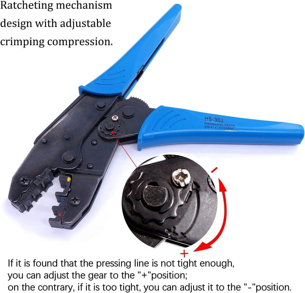 HS-30J 0.5-6mm Assorted Insulated Wire Crimping Plier Terminal Crimp Pliers Tool