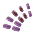 thumbnail image 4 of Fofosbeauty 24pcs Press on Nails, Artificial Acrylic Nails for Salon Quality in Seconds,Square Frosted Wear Nails Purple Pumpkin, 4 of 10