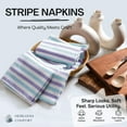 thumbnail image 2 of HEIRLOOM COMFORT Blue Fiesta Stripes Reusable Cloth Napkins, 12 Pack, 18x18 Inch, Multicolor Cotton Fabric, Hotel Quality & Soft Table Napkins for Dinner, Holiday Parties, Outdoor Dining, Washable, 2 of 7