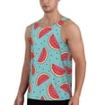thumbnail image 2 of Haiem Watermelon Men Workout Tank Top Gym Bodybuilding Sleeveless Muscle T Shirts Athletic Tank Breathable Workout Shirt-4X-Large, 2 of 9